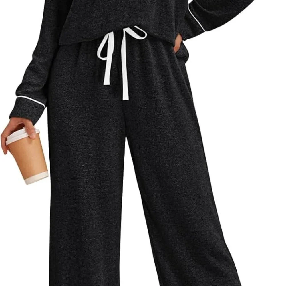 Women's Pajama Sets Long Sleeve Lounge Sleepwear Matching Two-Piece